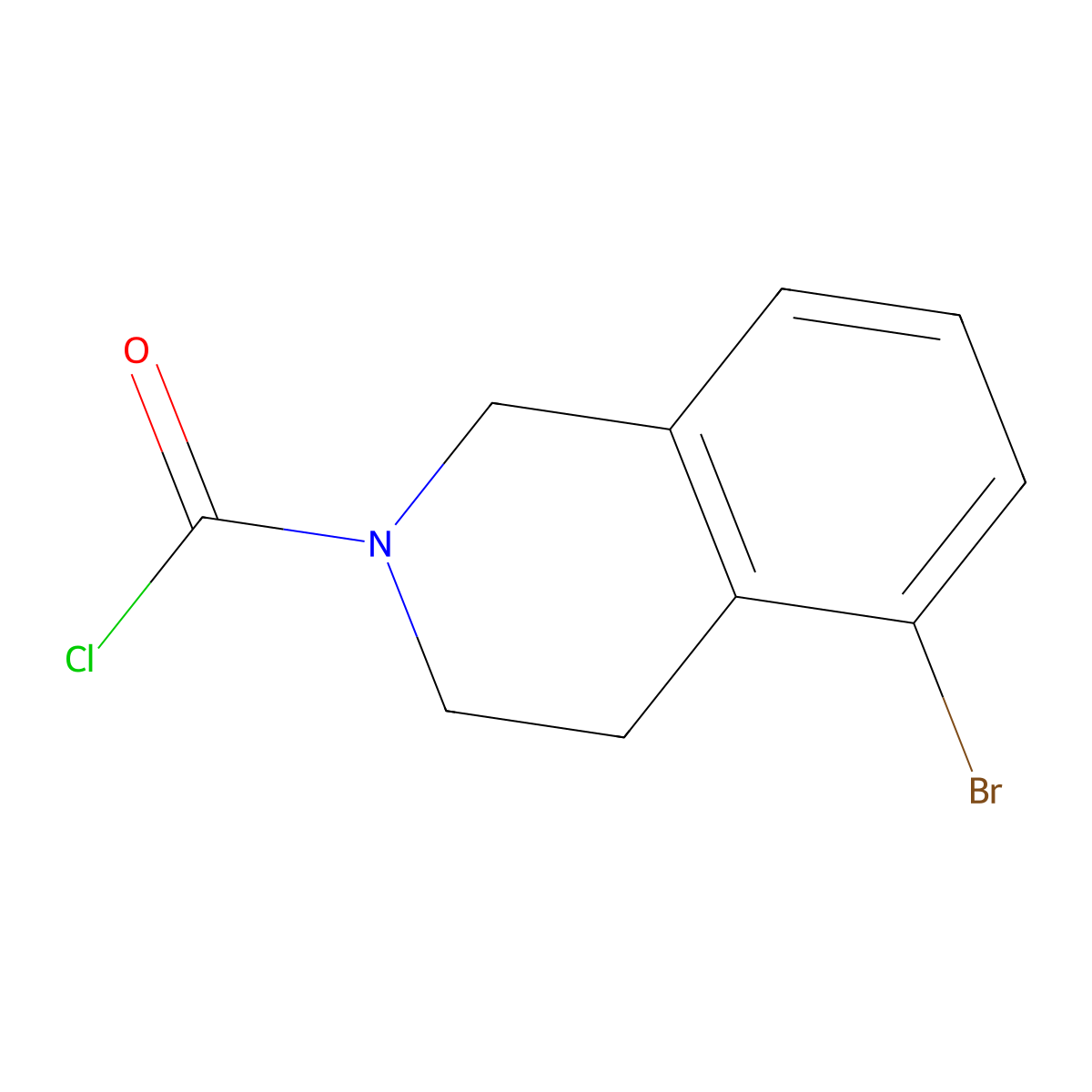 5-Bromo-1,2,3,4-tetrahydroisoquinoline-2-carbonyl chloride molecular structure, CAS 2300722-09-0