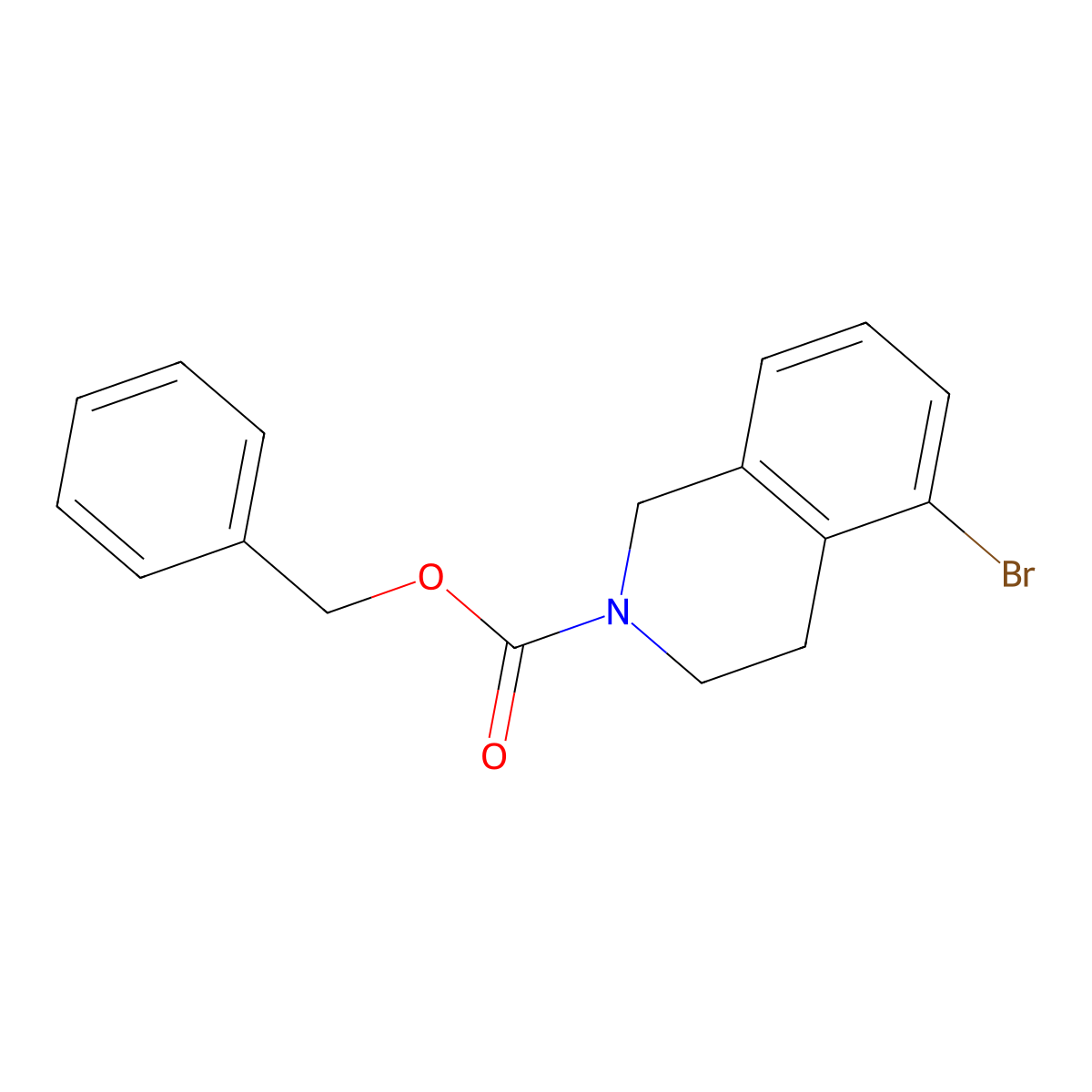 Benzyl 5-bromo-1,2,3,4-tetrahydroisoquinoline-2-carboxylate molecular structure, CAS 2300723-87-7