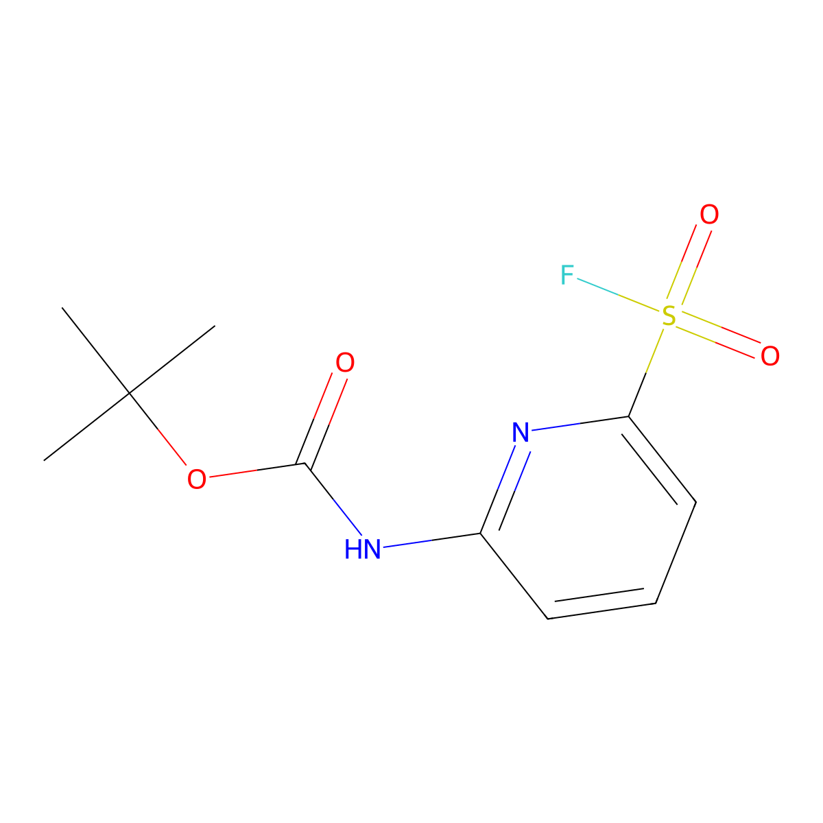tert-butylN-[6-(fluorosulfonyl)pyridin-2-yl]carbamate molecular structure, CAS 2300781-79-5