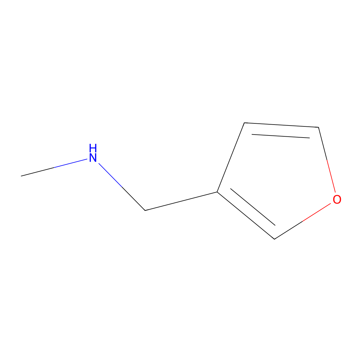 1-(furan-3-yl)-N-methylmethanamine molecular structure, CAS 23008-21-1
