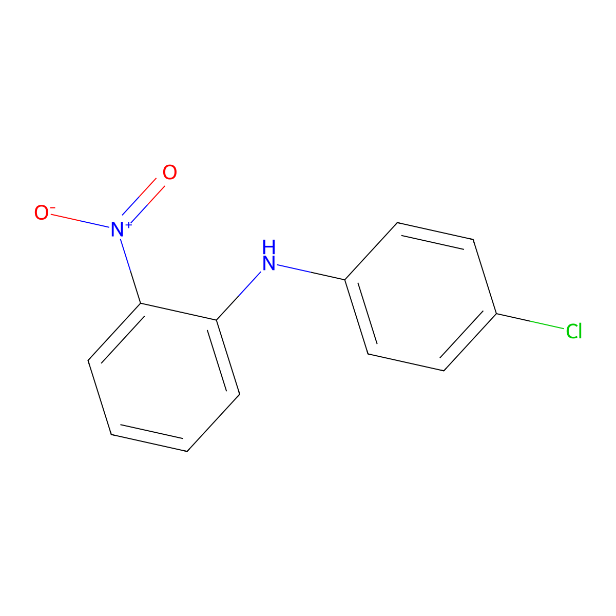 N-(4-chlorophenyl)-2-nitroaniline molecular structure, CAS 23008-56-2