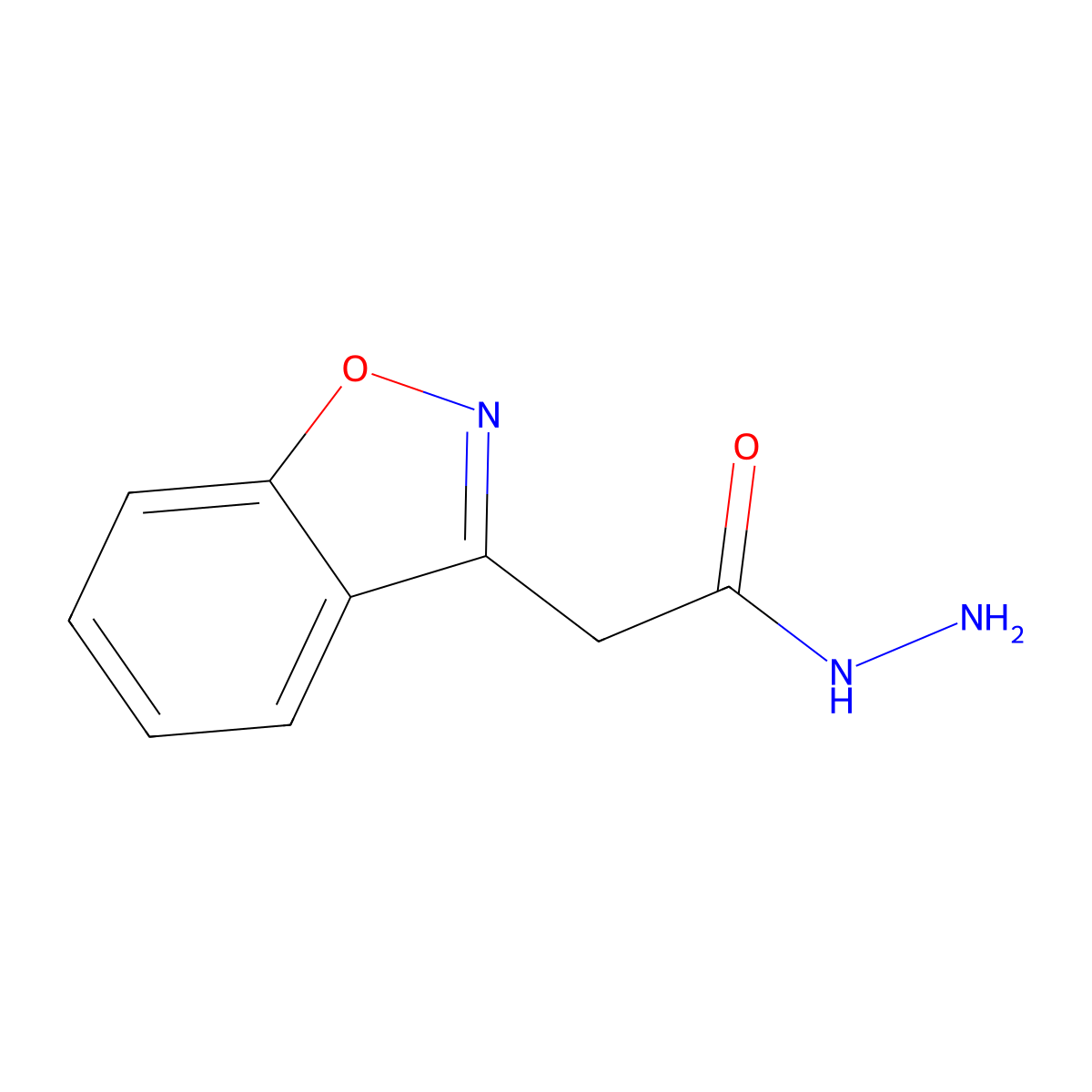 2-(1,2-Benzoxazol-3-yl)acetohydrazide molecular structure, CAS 23008-70-0