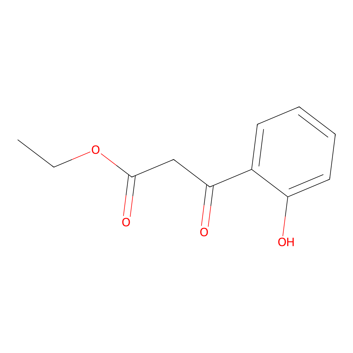Ethyl 3-(2-hydroxyphenyl)-3-oxopropanoate molecular structure, CAS 23008-77-7
