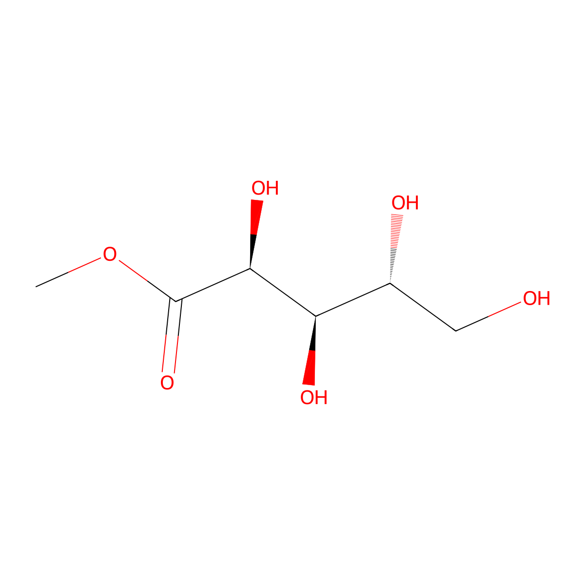 Methyl arabinonate molecular structure, CAS 23009-76-9