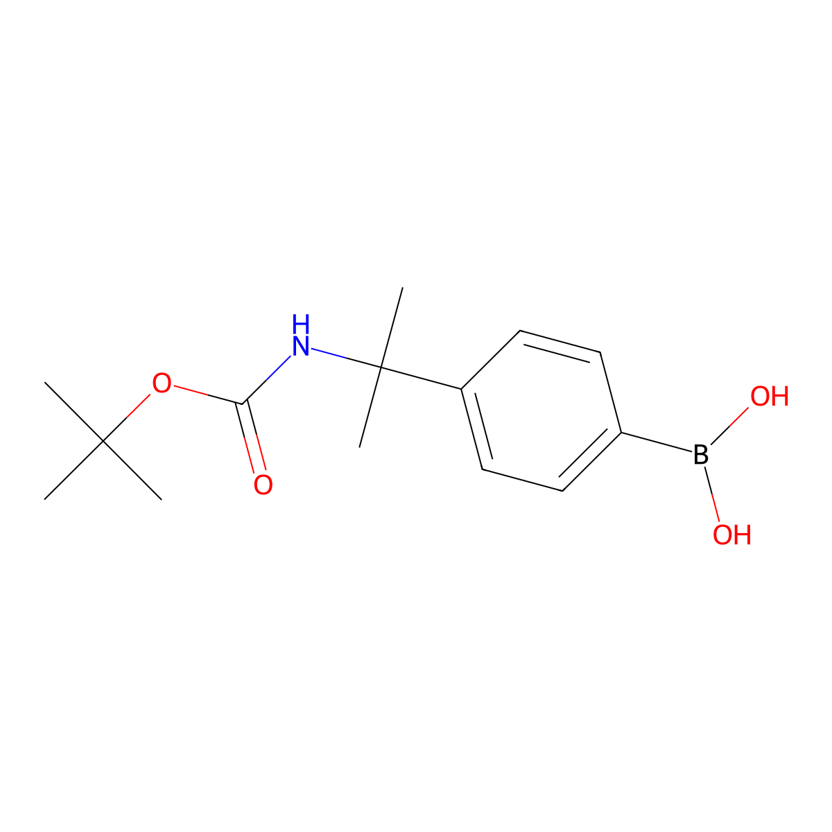4-[(2-N-BOC-Amino)-2-propyl]phenylboronic acid molecular structure, CAS 2300953-19-7