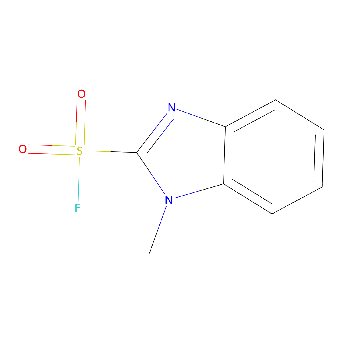 1-methyl-1H-1,3-benzodiazole-2-sulfonylfluoride molecular structure, CAS 2300954-18-9
