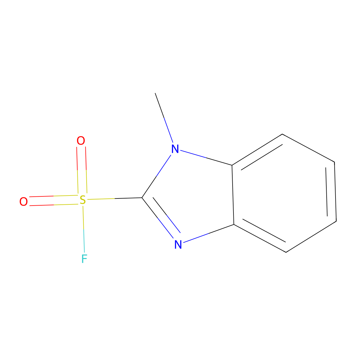 1-methyl-1H-1,3-benzodiazole-2-sulfonylfluoride molecular structure, CAS 2300954-18-9