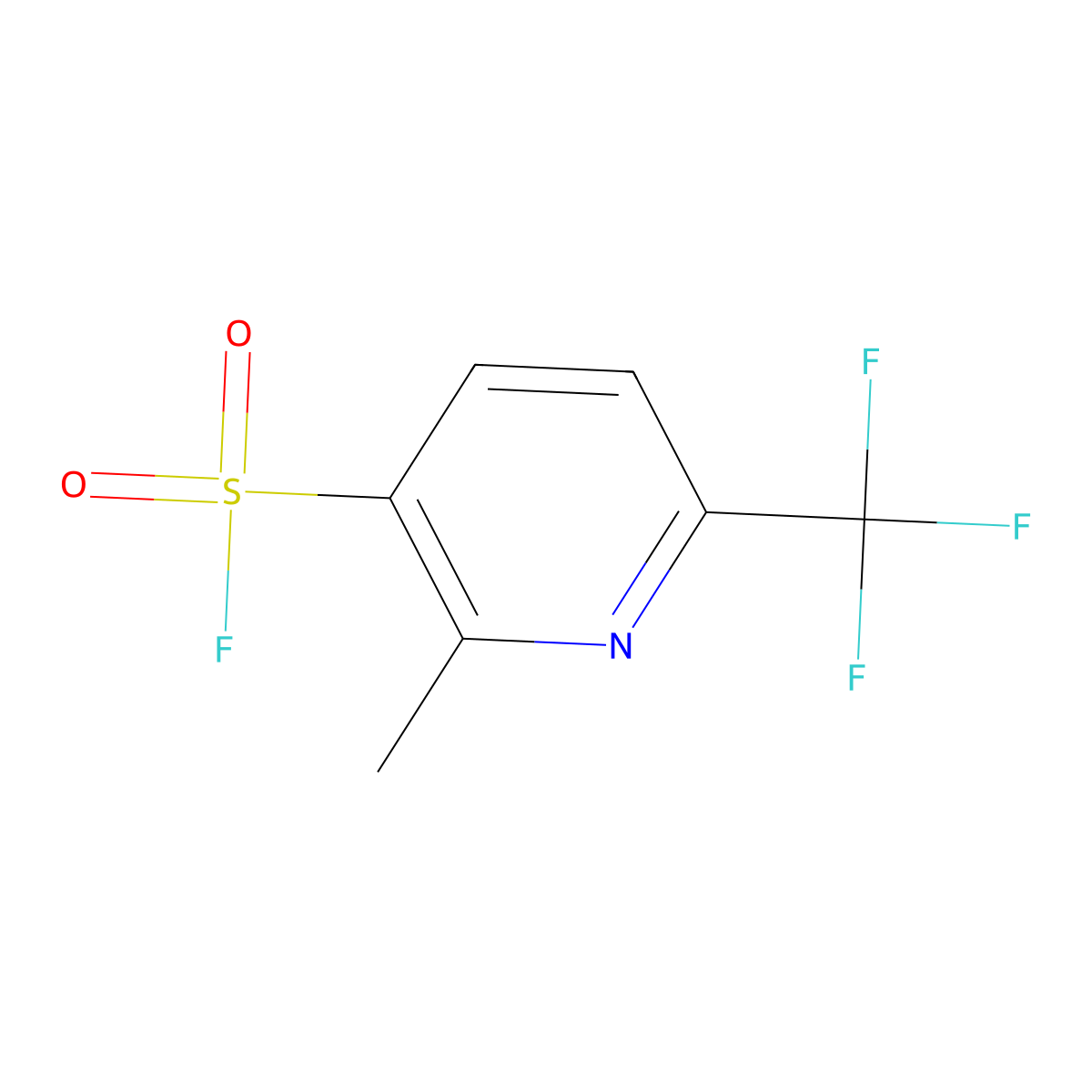 2-Methyl-6-(trifluoromethyl)pyridine-3-sulfonyl fluoride molecular structure, CAS 2300971-55-3