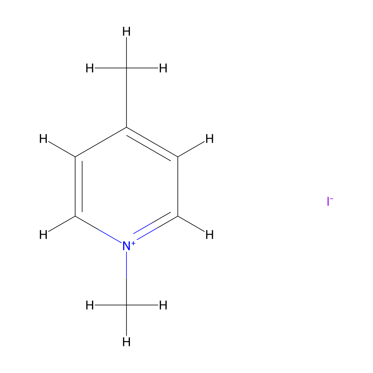 1,4-Dimethylpyridinium Iodide molecular structure, CAS 2301-80-6