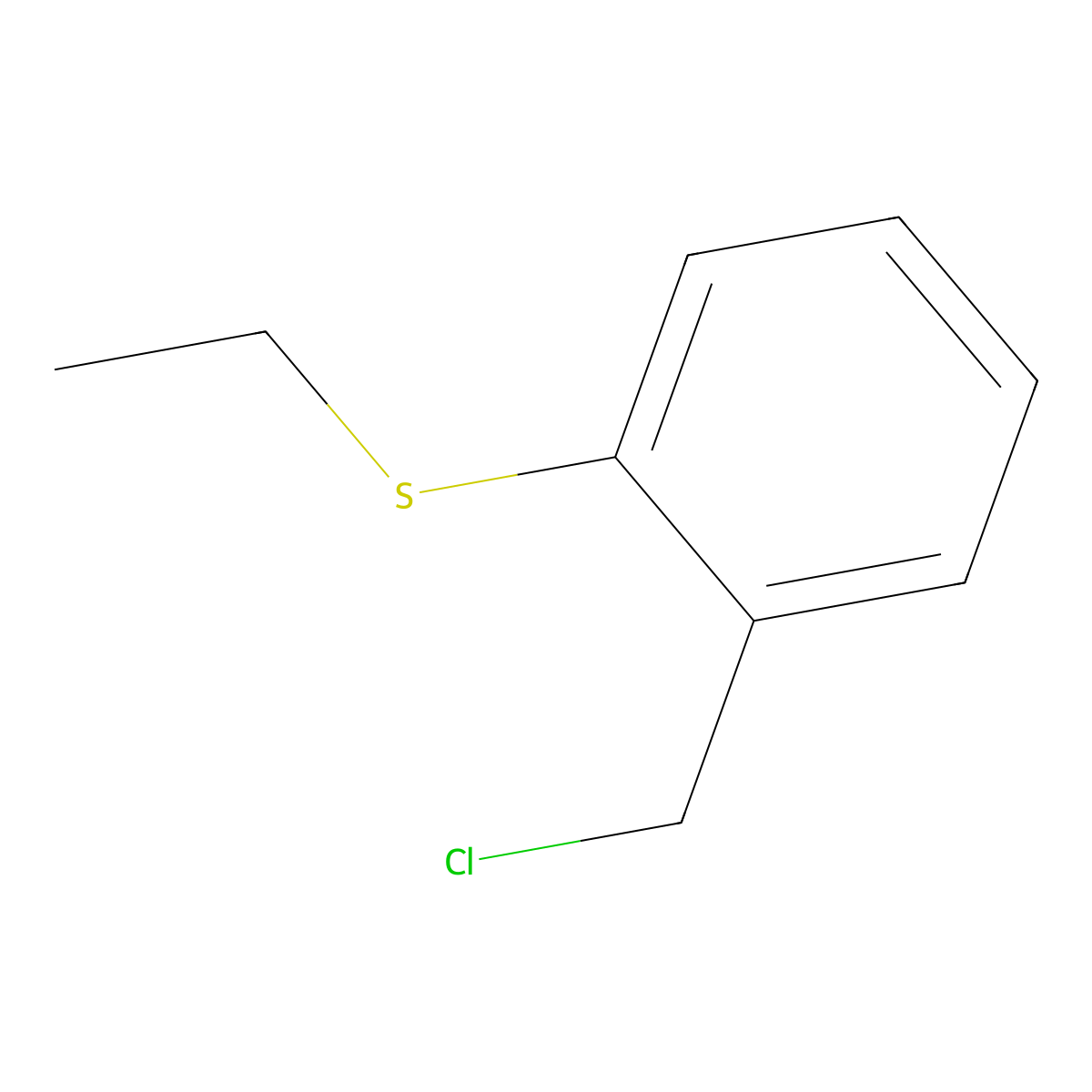 1-(Chloromethyl)-2-(ethylsulfanyl)benzene molecular structure, CAS 23010-33-5
