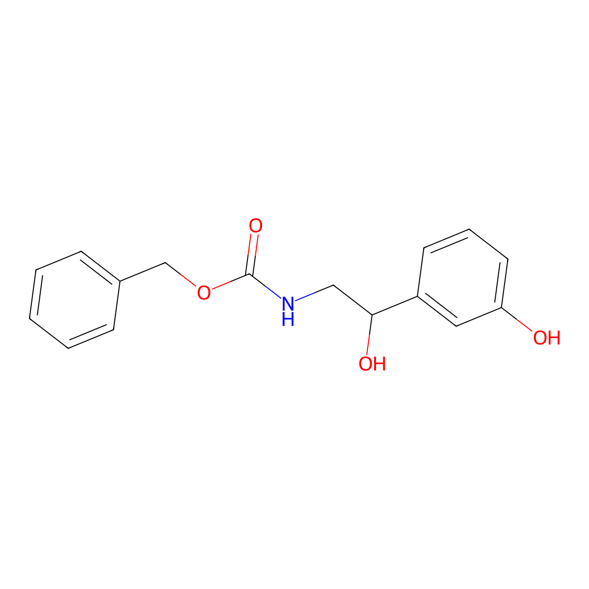 benzyl N-[2-hydroxy-2-(3-hydroxyphenyl)ethyl]carbamate molecular structure, CAS 2301034-90-0