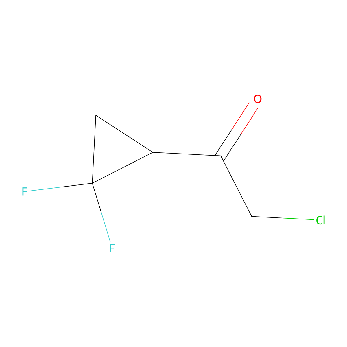 2-Chloro-1-(2,2-difluorocyclopropyl)ethan-1-one molecular structure, CAS 2301036-57-5