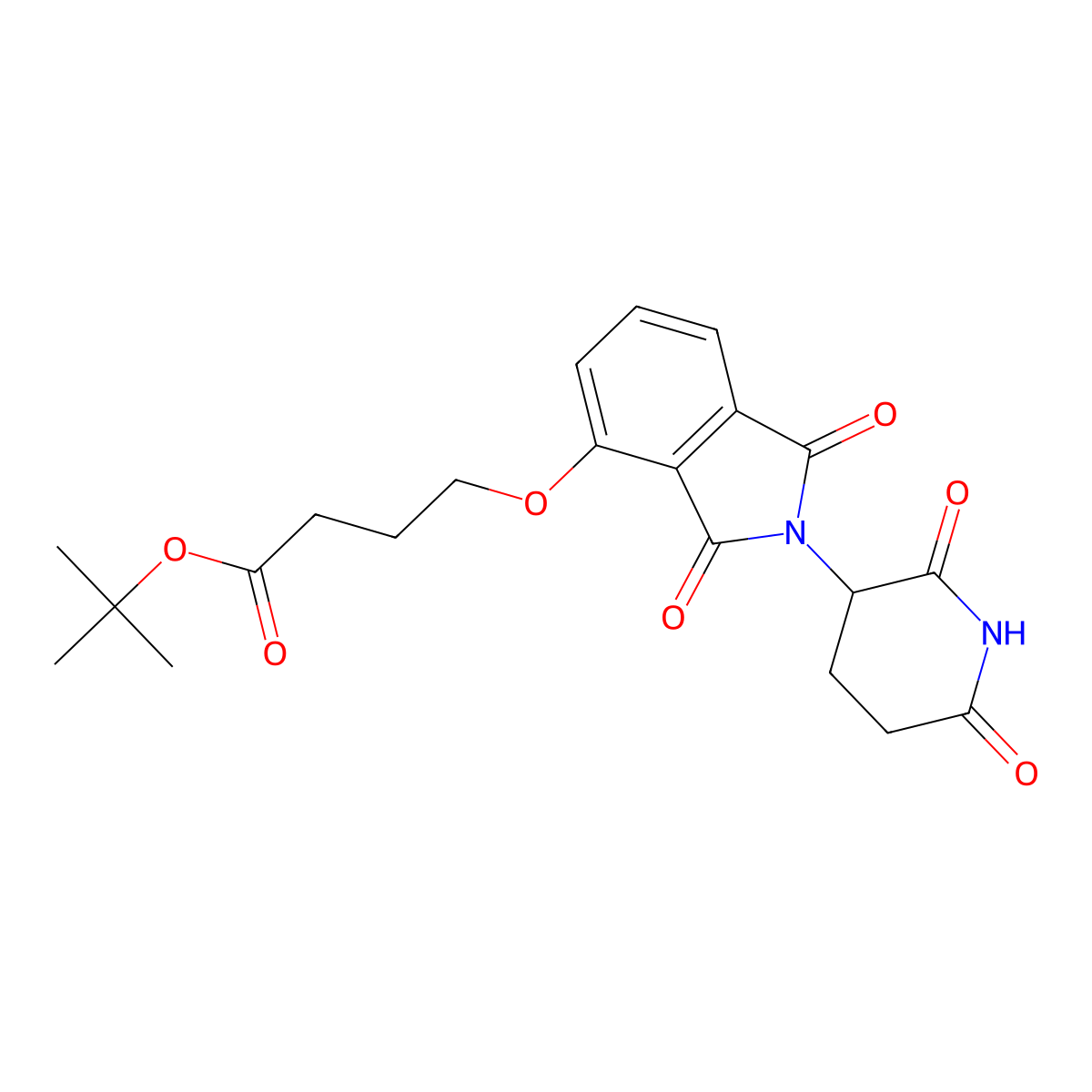 tert-Butyl 4-((2-(2,6-dioxopiperidin-3-yl)-1,3-dioxoisoindolin-4-yl)oxy)butanoate molecular structure, CAS 2301043-59-2
