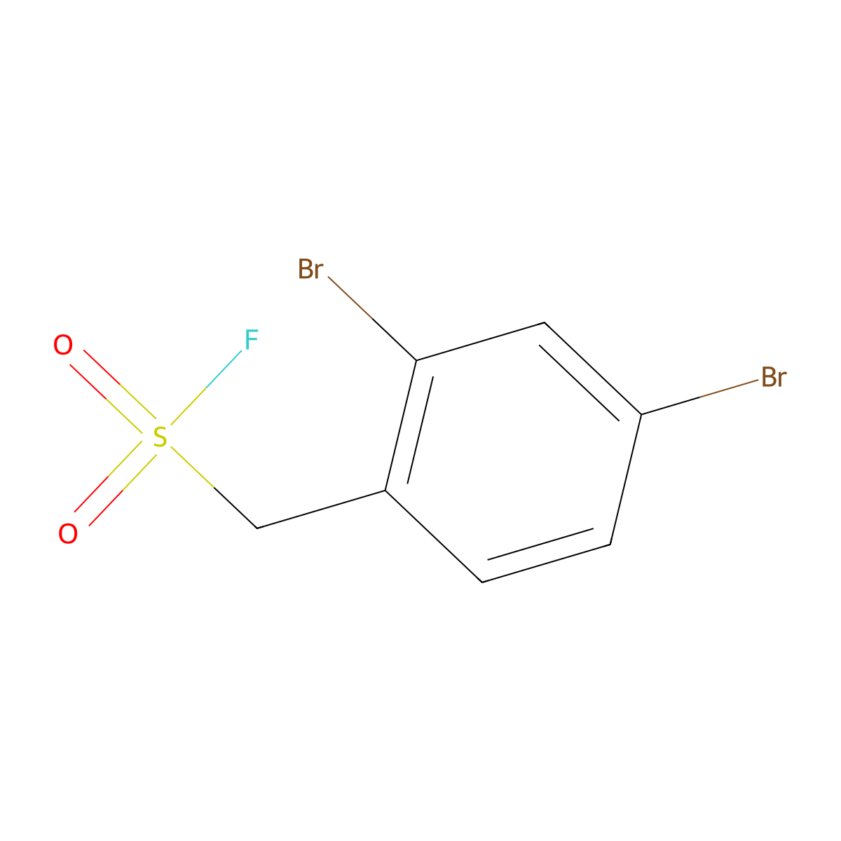 (2,4-Dibromophenyl)methanesulfonyl fluoride molecular structure, CAS 2301055-19-4