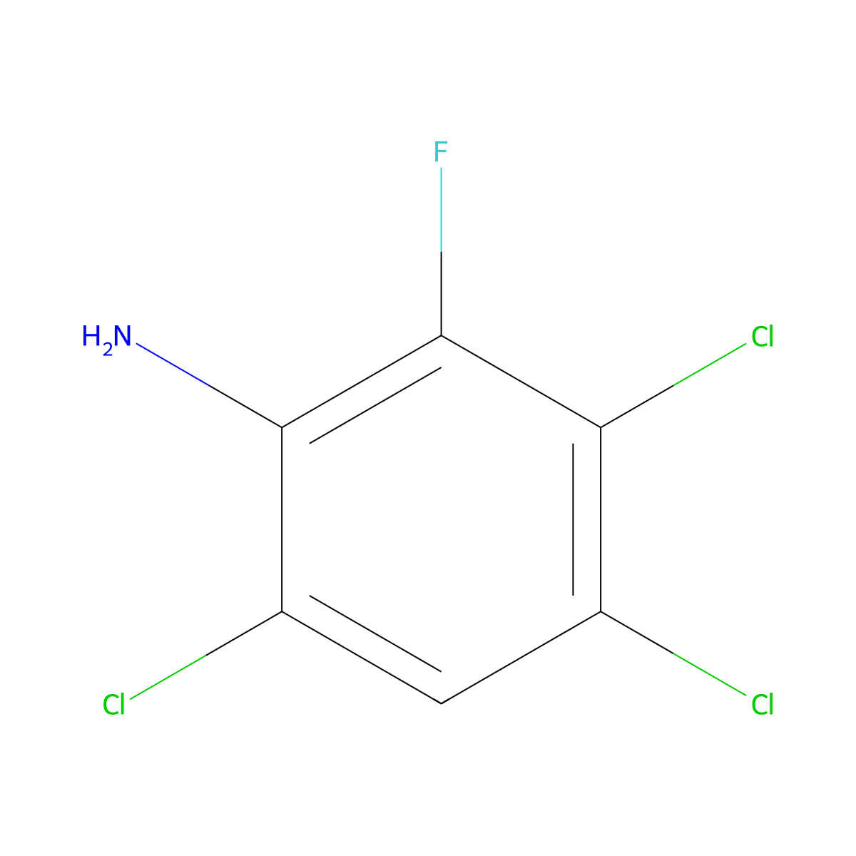 3,4,6-Trichloro-2-fluoroaniline molecular structure, CAS 2301065-69-8
