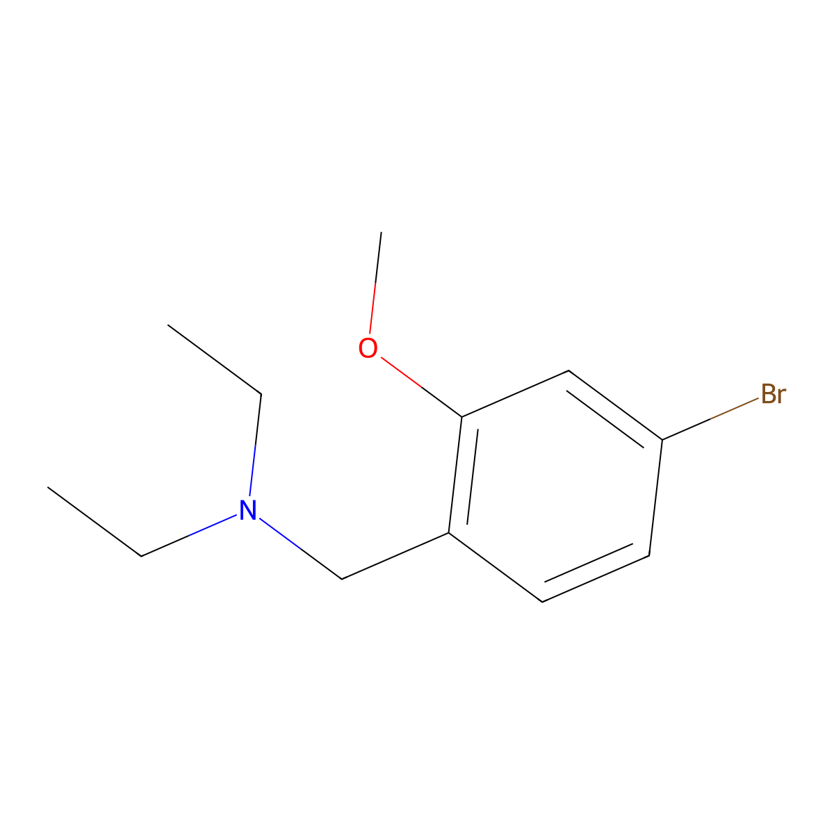 (4-Bromo-2-methoxy-benzyl)-diethyl-amine molecular structure, CAS 2301066-92-0