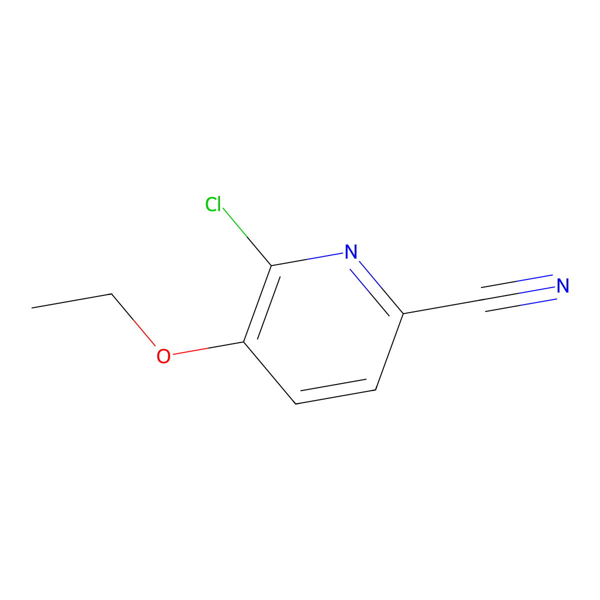 6-Chloro-5-ethoxy-pyridine-2-carbonitrile molecular structure, CAS 2301067-73-0
