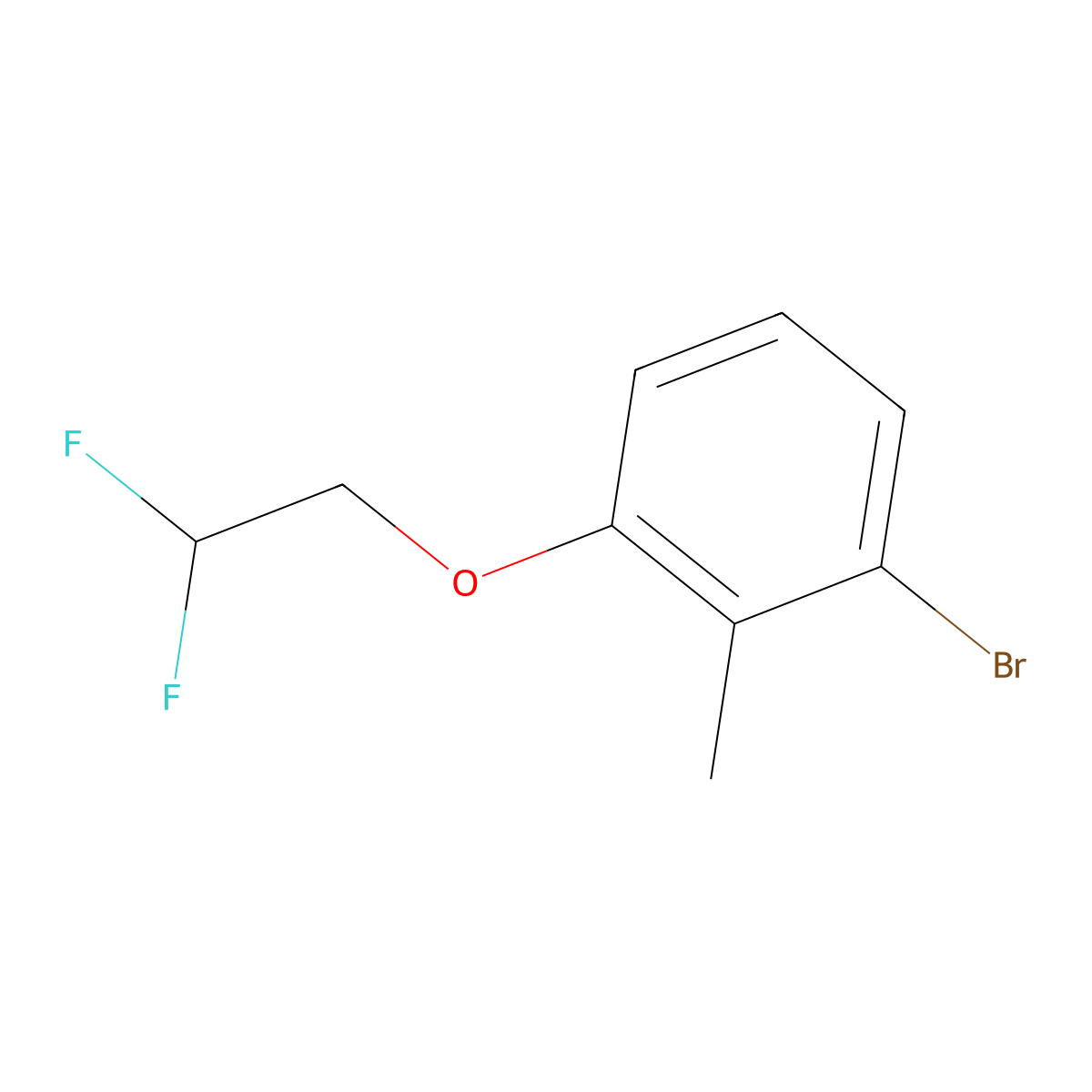 1-Bromo-3-(2,2-difluoro-ethoxy)-2-methyl-benzene molecular structure, CAS 2301068-19-7