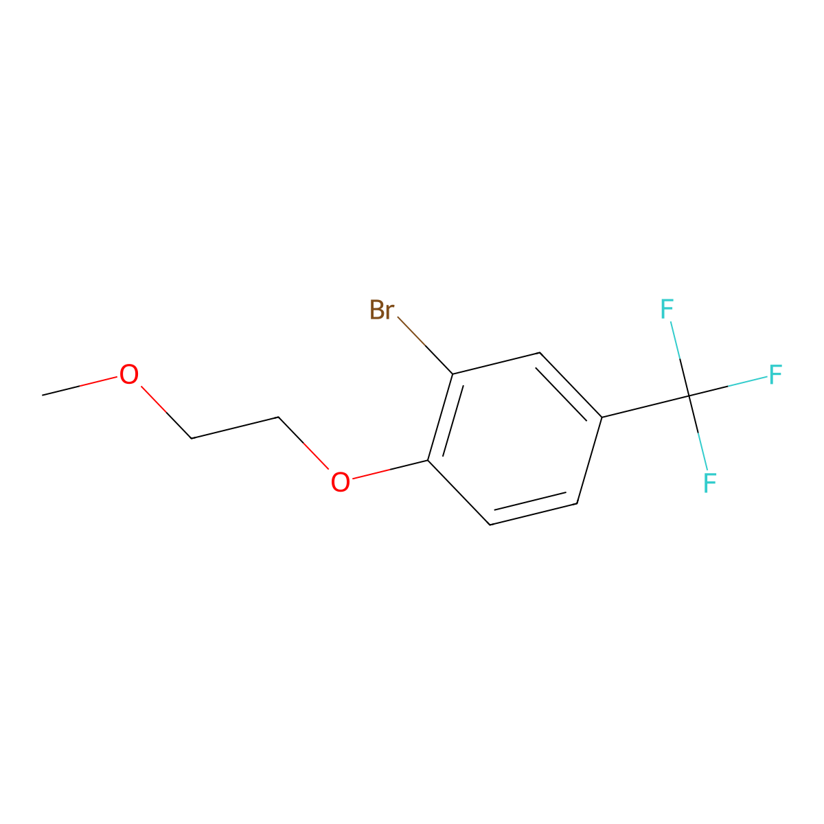2-Bromo-1-(2-methoxy-ethoxy)-4-trifluoromethyl-benzene molecular structure, CAS 2301068-79-9