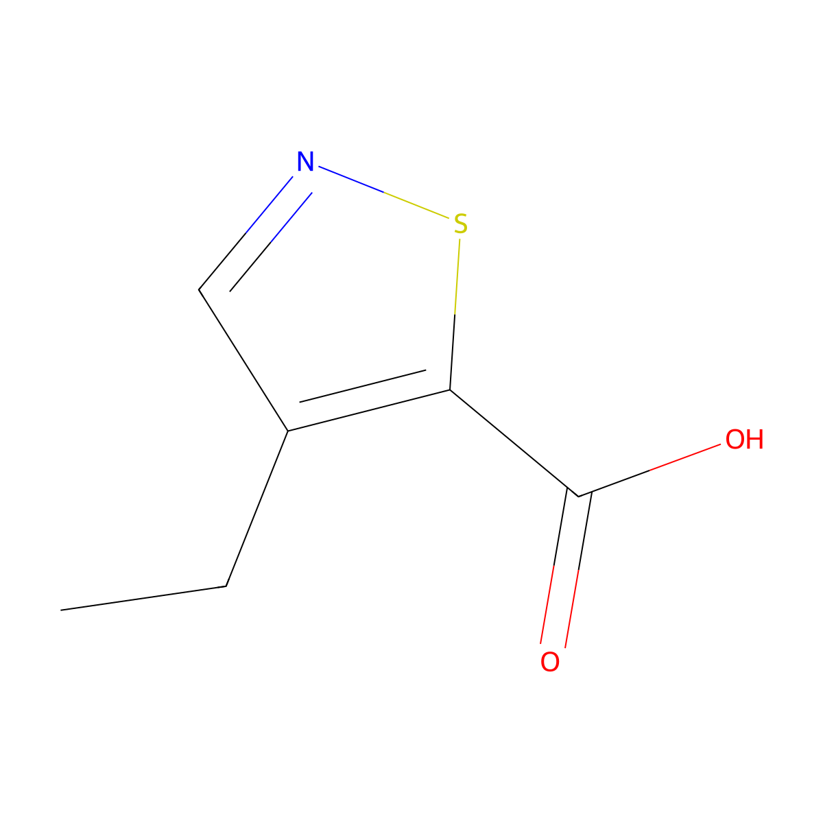 4-Ethyl-1,2-thiazole-5-carboxylic acid molecular structure, CAS 2301183-84-4