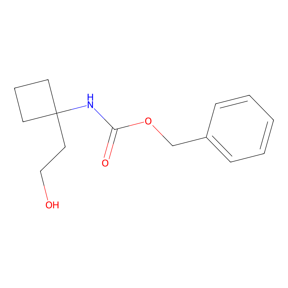 benzyl N-[1-(2-hydroxyethyl)cyclobutyl]carbamate molecular structure, CAS 2301195-74-2