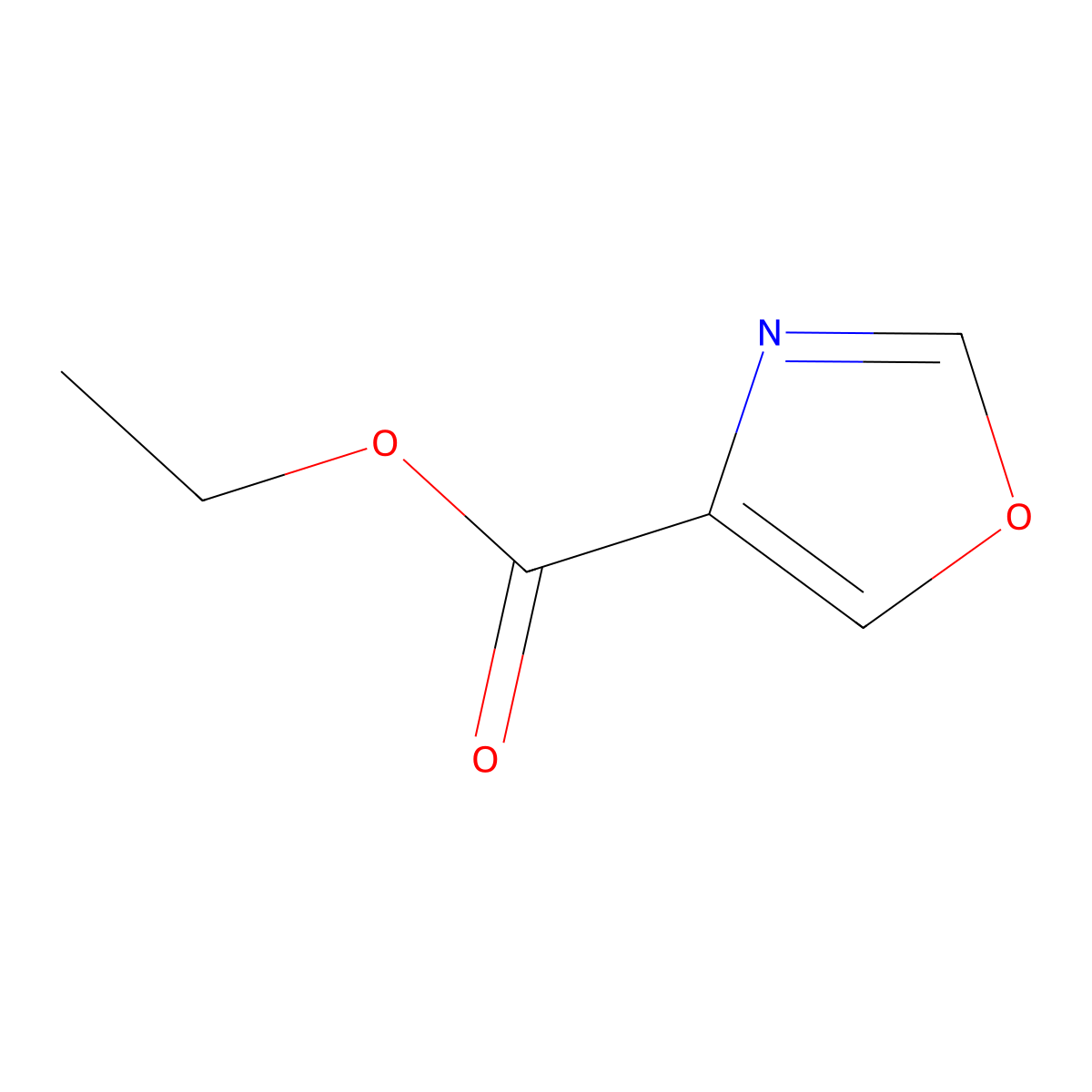 Ethyl oxazole-4-carboxylate molecular structure, CAS 23012-14-8
