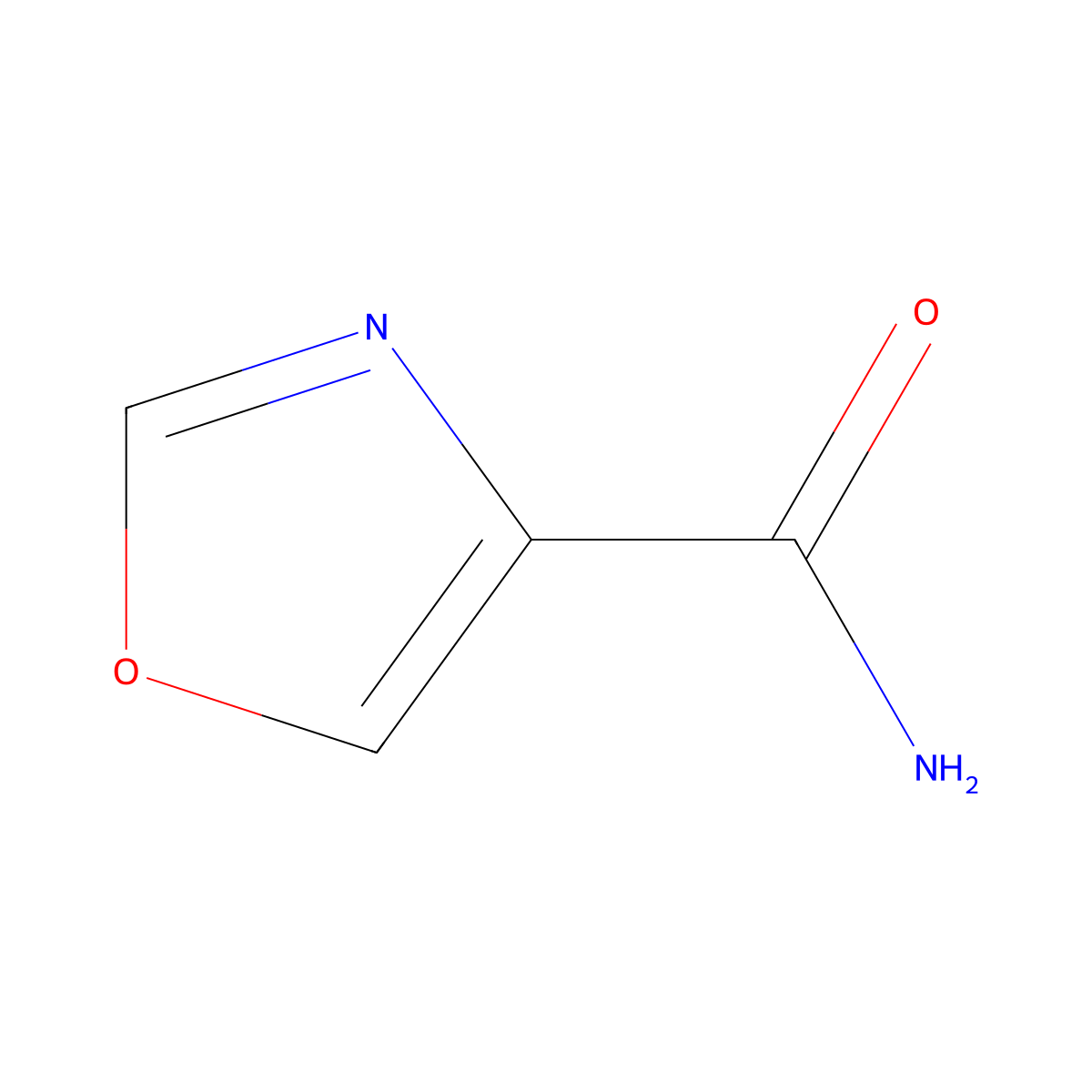 Oxazole-4-carboxamide molecular structure, CAS 23012-15-9
