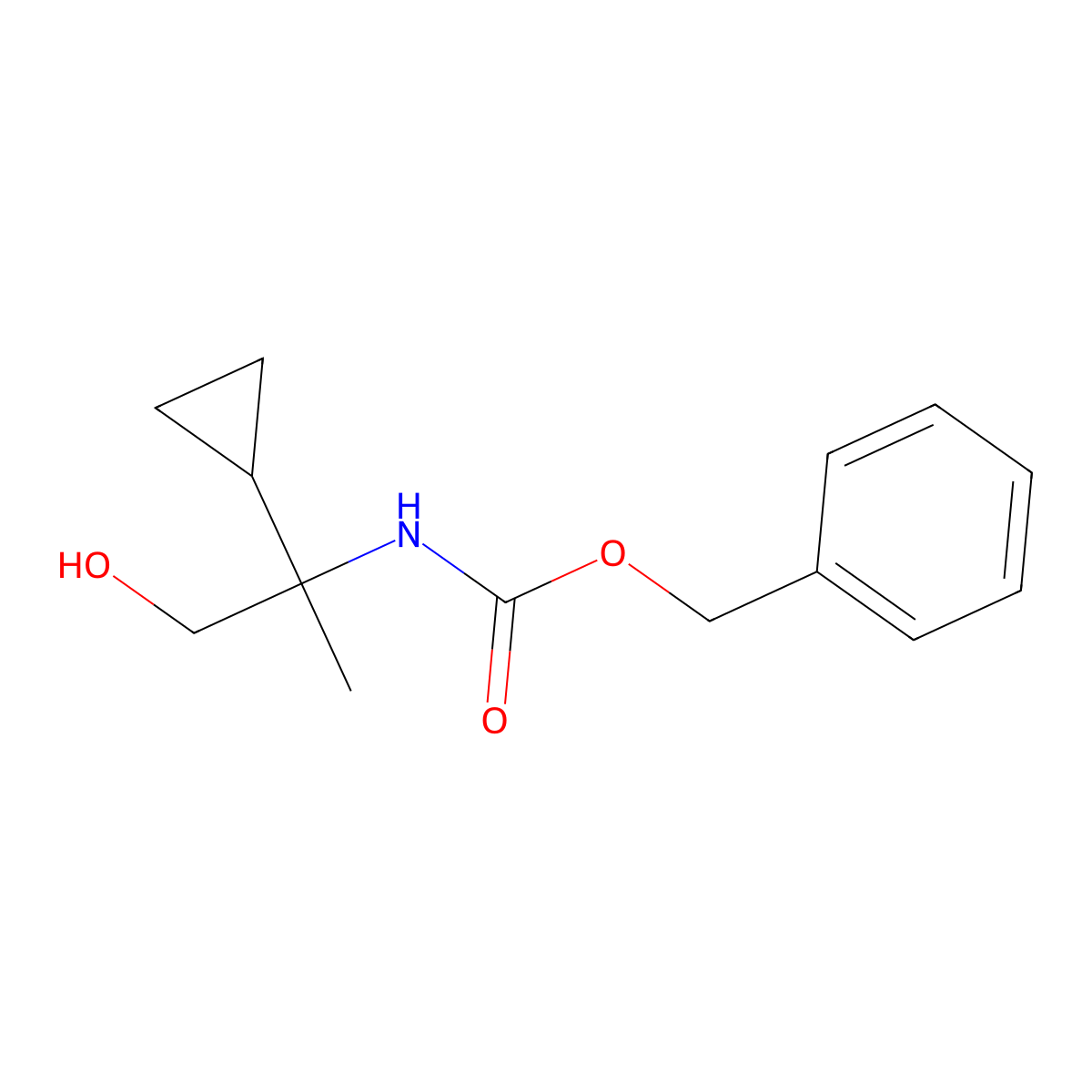 benzyl N-(2-cyclopropyl-1-hydroxypropan-2-yl)carbamate molecular structure, CAS 2301240-87-7