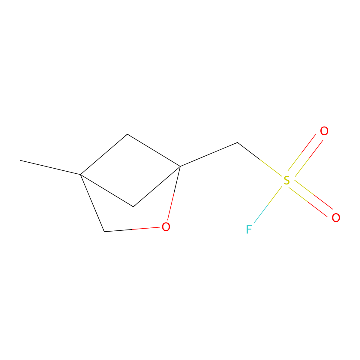 {4-Methyl-2-oxabicyclo[2.1.1]hexan-1-yl}methanesulfonyl fluoride molecular structure, CAS 2301280-32-8