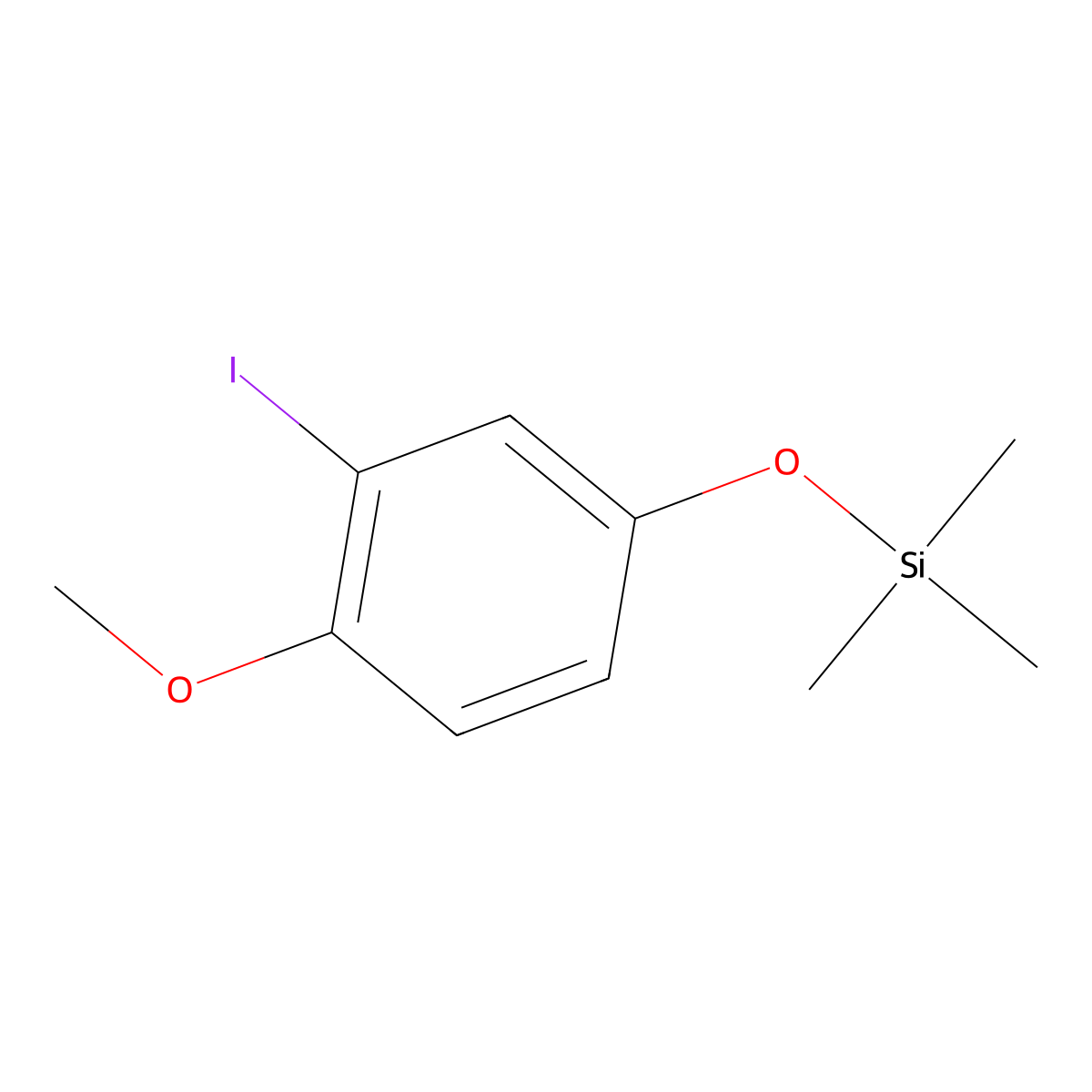 (3-Iodo-4-methoxyphenoxy)trimethylsilane molecular structure, CAS 2301334-60-9