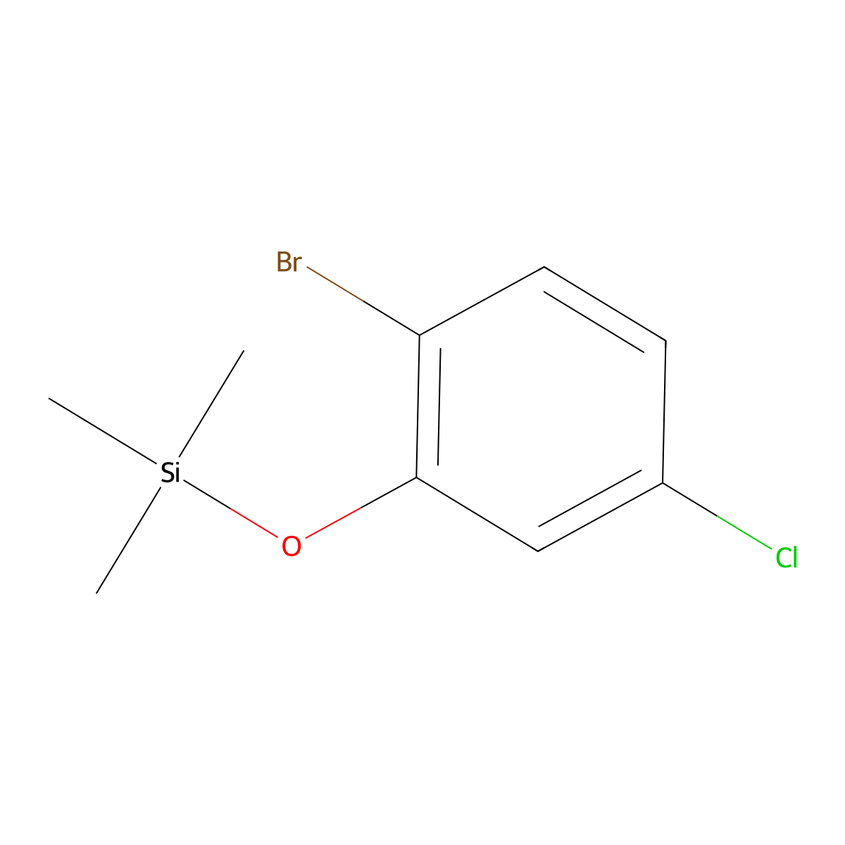 (2-Bromo-5-chlorophenoxy)trimethylsilane molecular structure, CAS 2301334-62-1