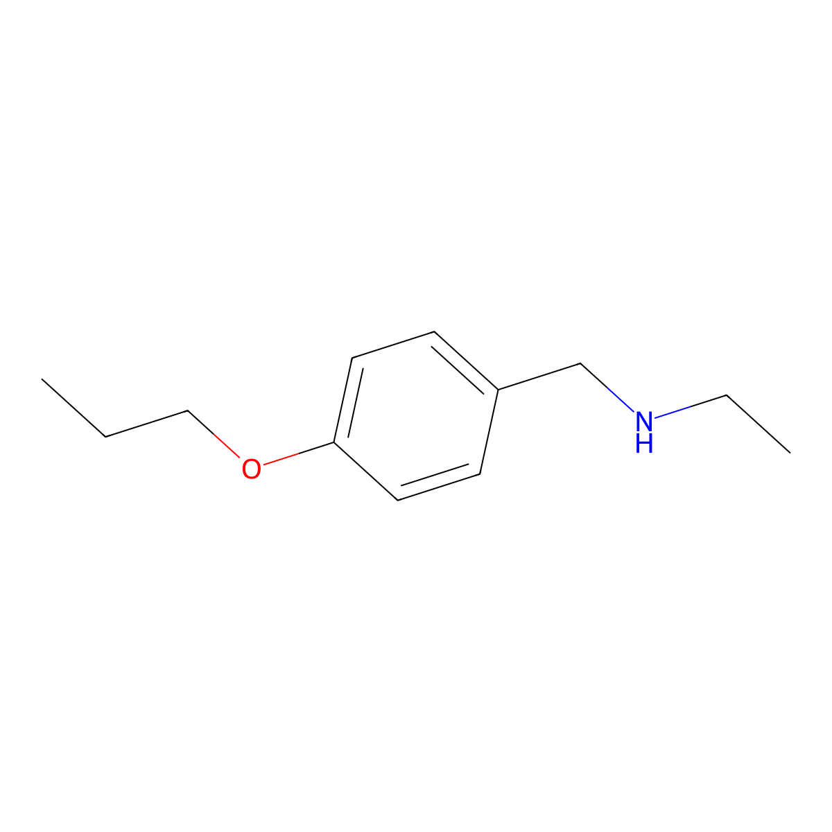N-(4-propoxybenzyl)ethanamine molecular structure, CAS 23014-29-1