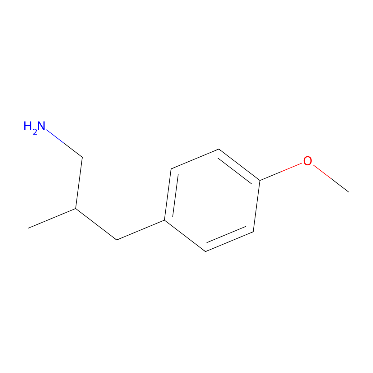3-(4-Methoxyphenyl)-2-methylpropan-1-amine molecular structure, CAS 23014-82-6