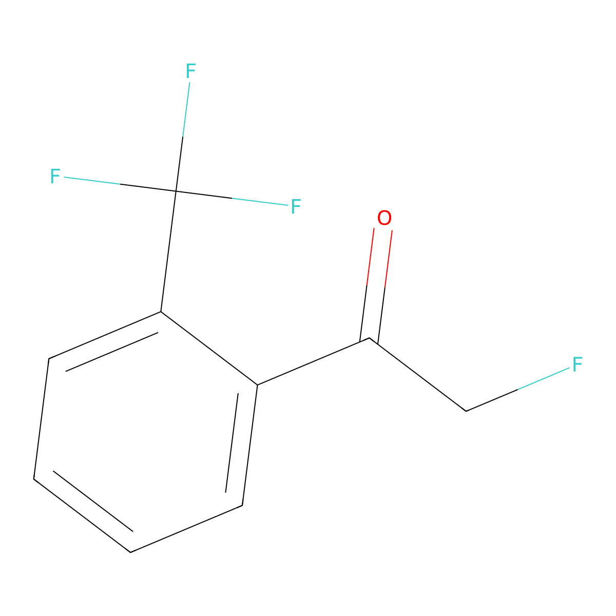 2-Fluoro-1-[2-(trifluoromethyl)phenyl]ethan-1-one molecular structure, CAS 2301452-62-8