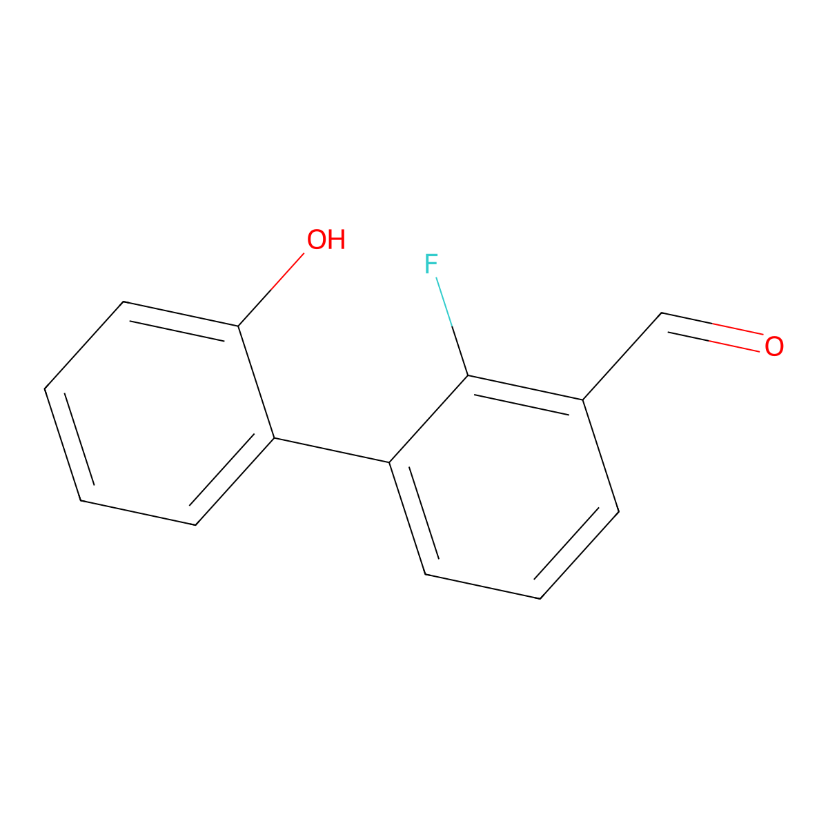 2-Fluoro-2'-hydroxy-[1,1'-biphenyl]-3-carbaldehyde molecular structure, CAS 2301476-14-0