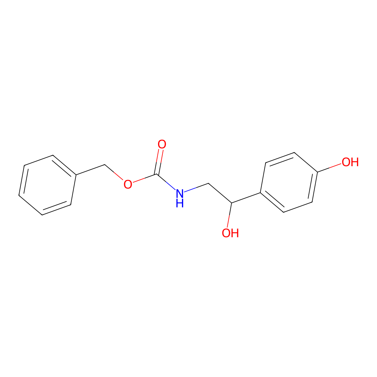 benzyl N-[2-hydroxy-2-(4-hydroxyphenyl)ethyl]carbamate molecular structure, CAS 2301476-38-8