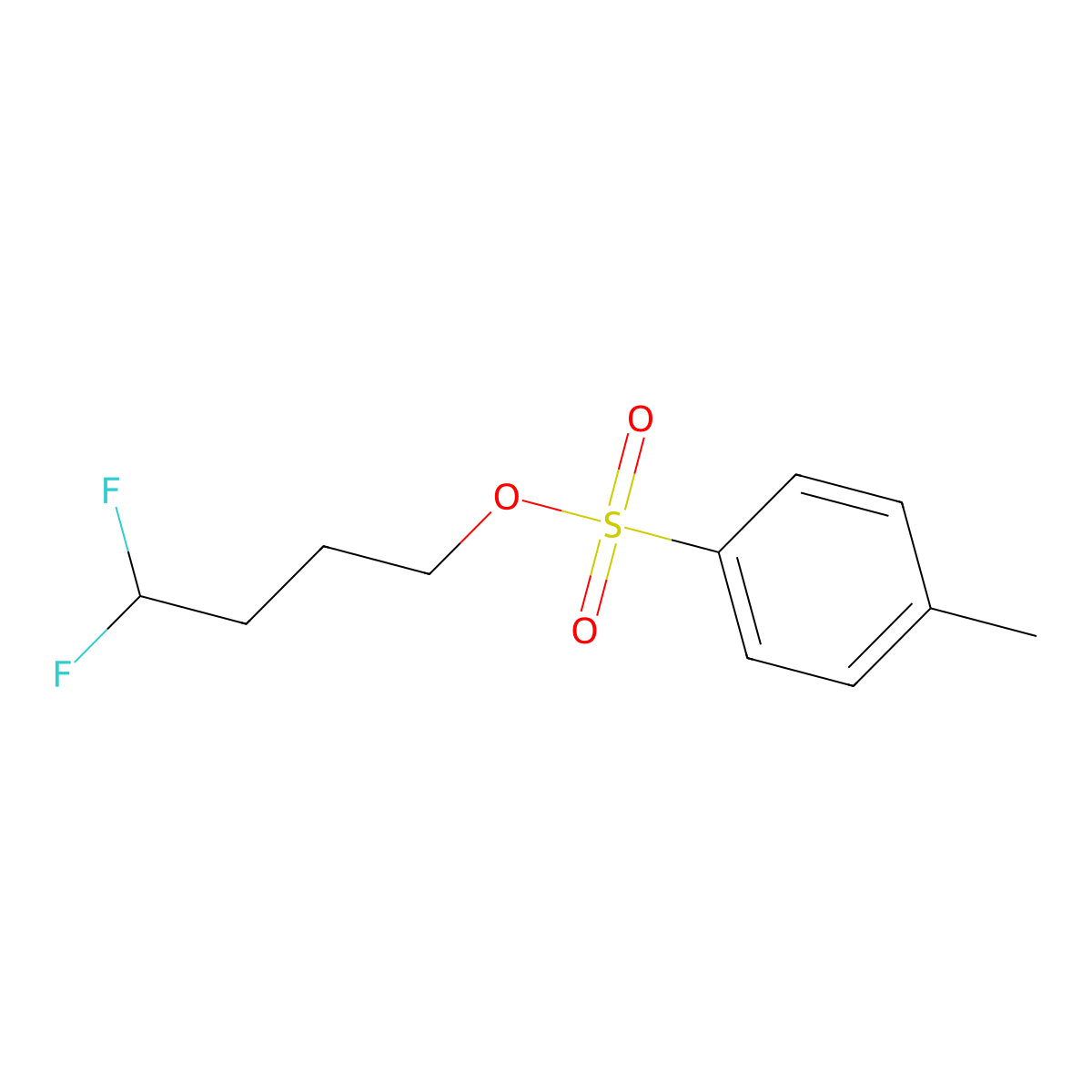 4,4-Difluorobutyl 4-methylbenzene-1-sulfonate molecular structure, CAS 2301511-97-5