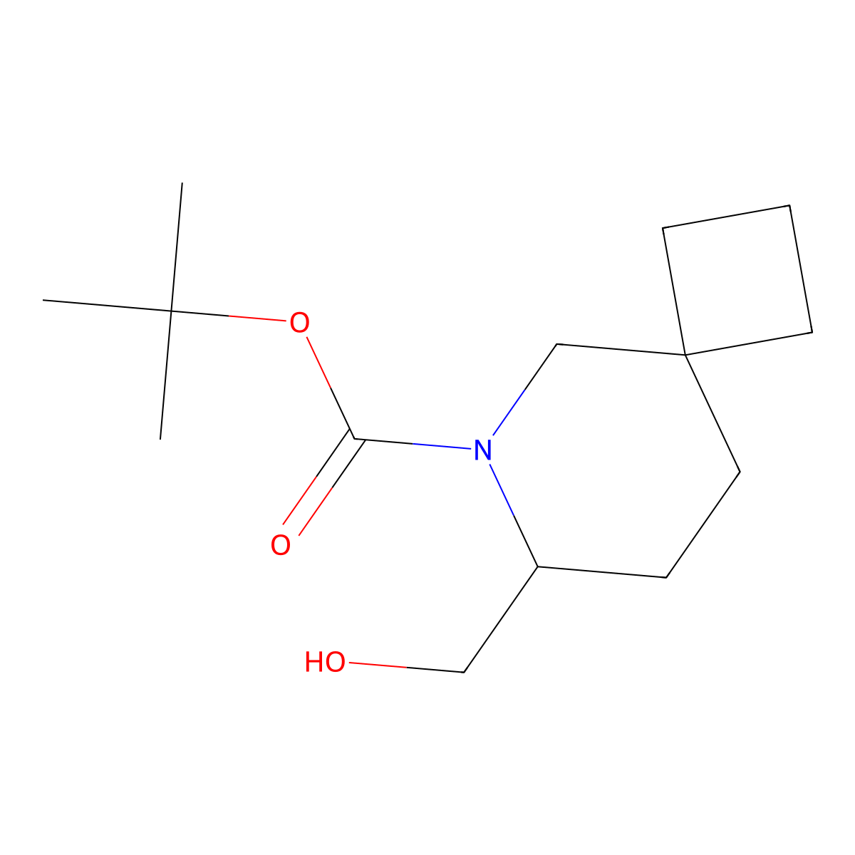 Tert-butyl 7-(hydroxymethyl)-6-azaspiro[3.5]nonane-6-carboxylate molecular structure, CAS 2301587-74-4