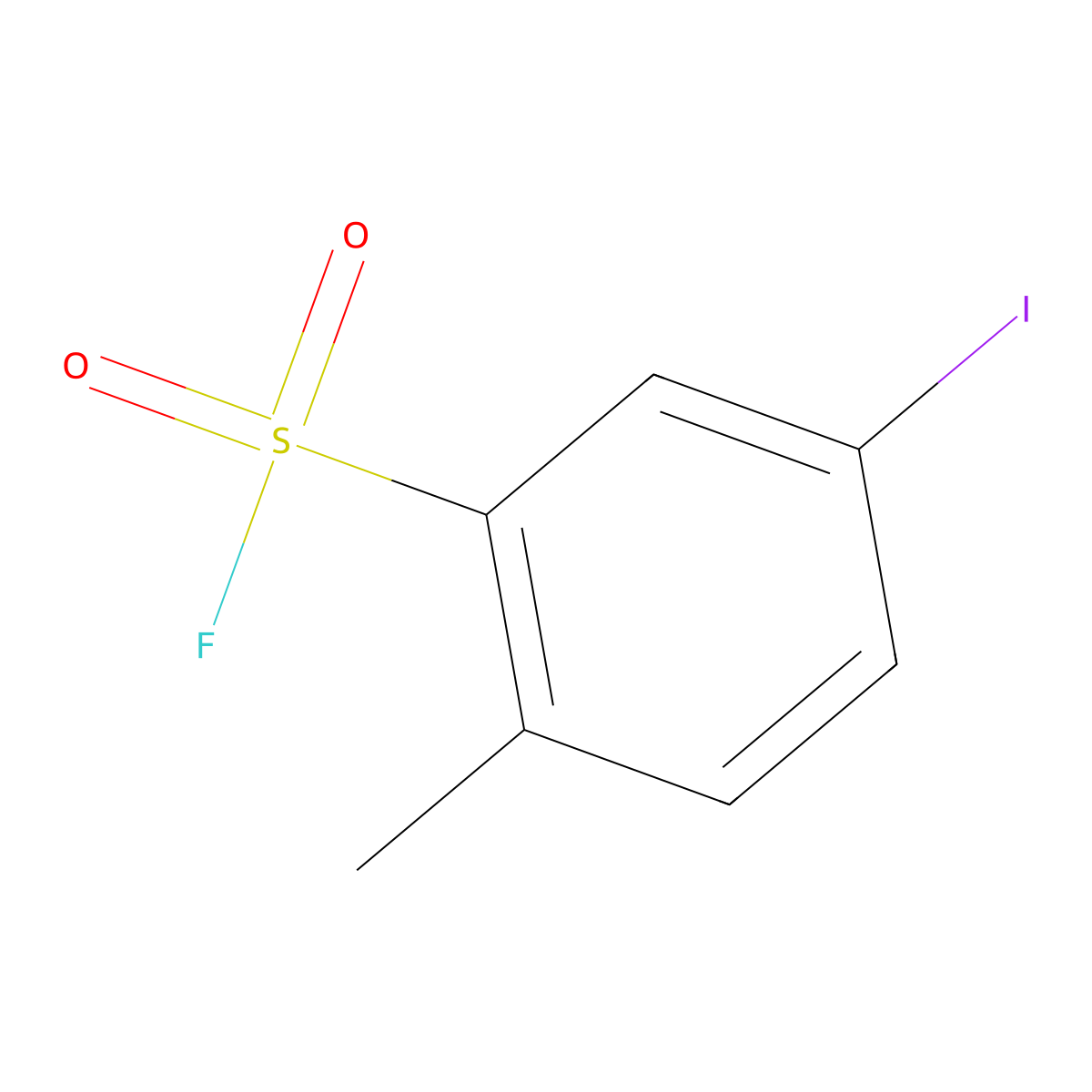 5-Iodo-2-methylbenzene-1-sulfonyl fluoride molecular structure, CAS 2301669-85-0