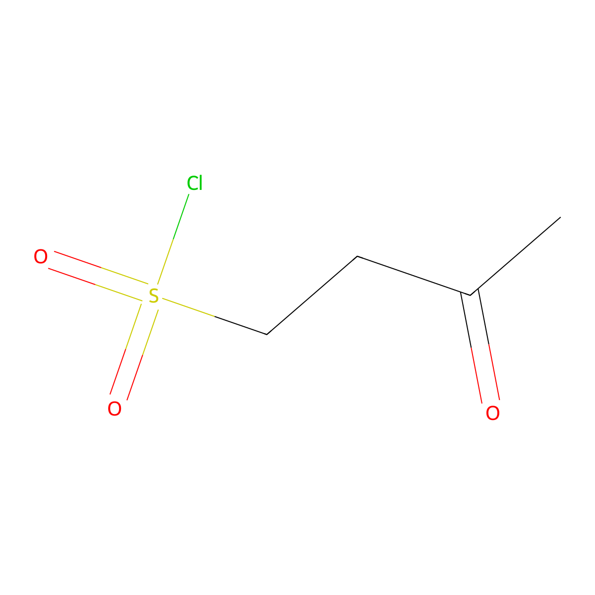3-Oxobutane-1-sulfonyl chloride molecular structure, CAS 2301697-14-1