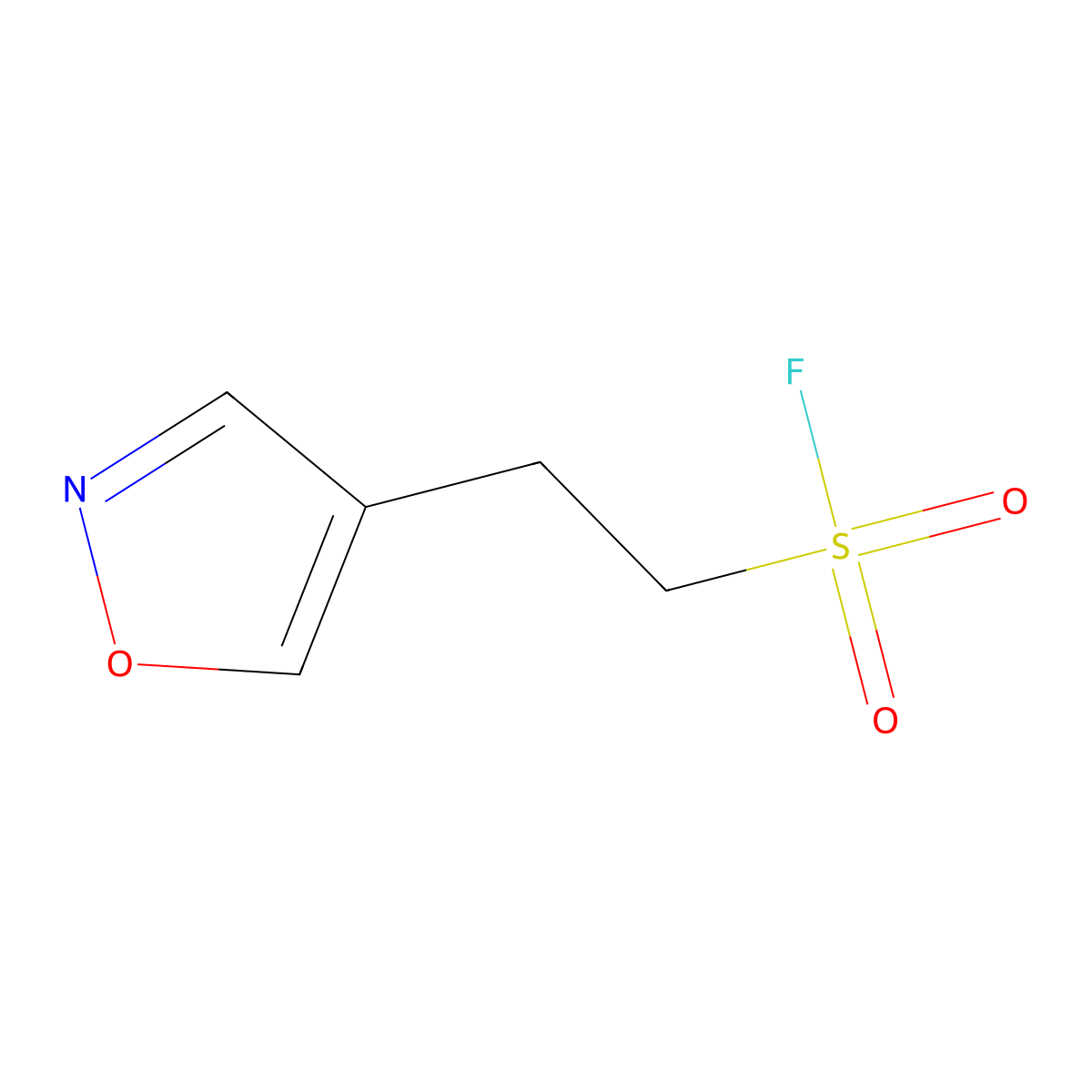 2-(1,2-Oxazol-4-yl)ethane-1-sulfonyl fluoride molecular structure, CAS 2301759-00-0