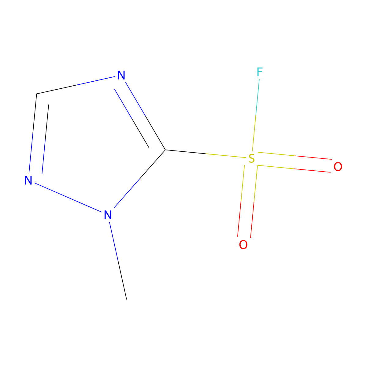 1-methyl-1H-1,2,4-triazole-5-sulfonyl fluoride molecular structure, CAS 2301793-21-3