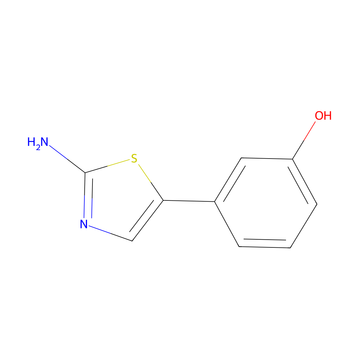 3-(2-Aminothiazol-5-yl)phenol molecular structure, CAS 2301821-16-7