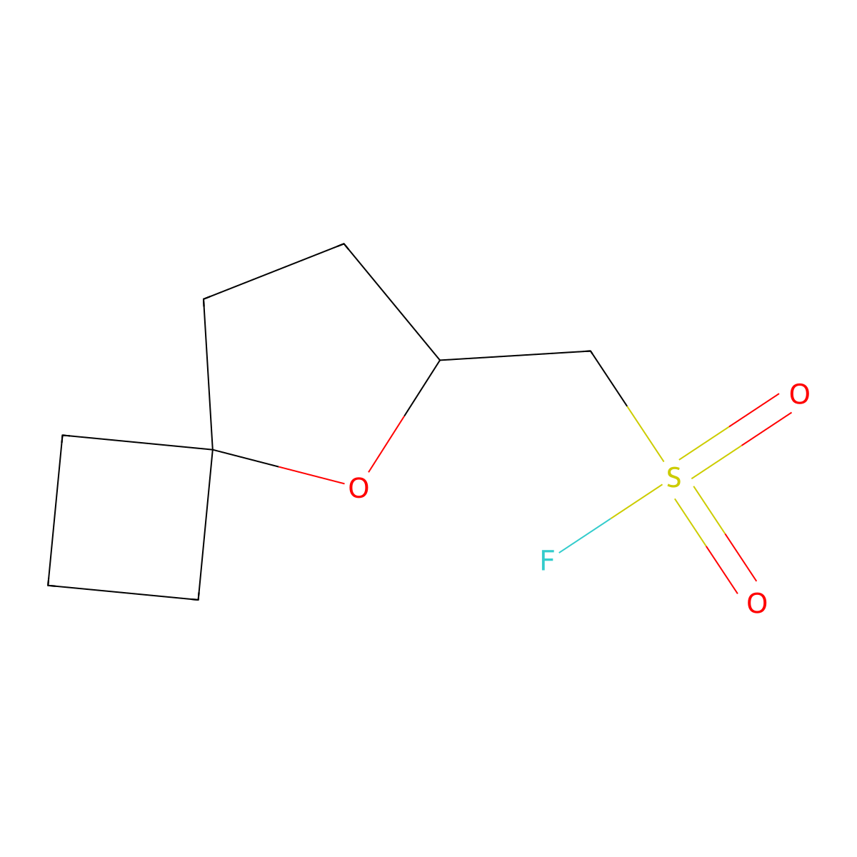 {5-Oxaspiro[3.4]octan-6-yl}methanesulfonyl fluoride molecular structure, CAS 2301831-83-2