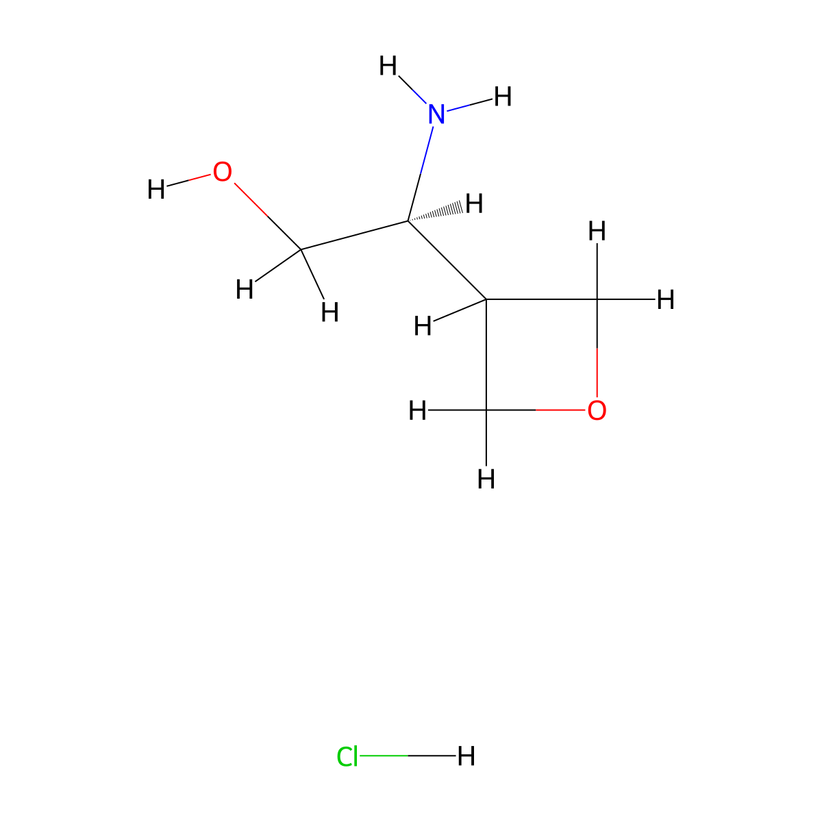 (2S)-2-Amino-2-oxetan-3-ylethan-1-ol hydrochloride molecular structure, CAS 2301850-96-2