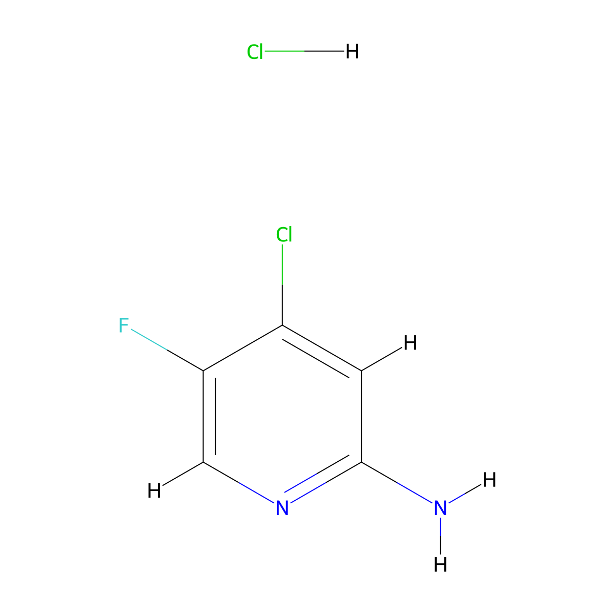 4-Chloro-5-fluoropyridin-2-amine hydrochloride molecular structure, CAS 2301856-85-7