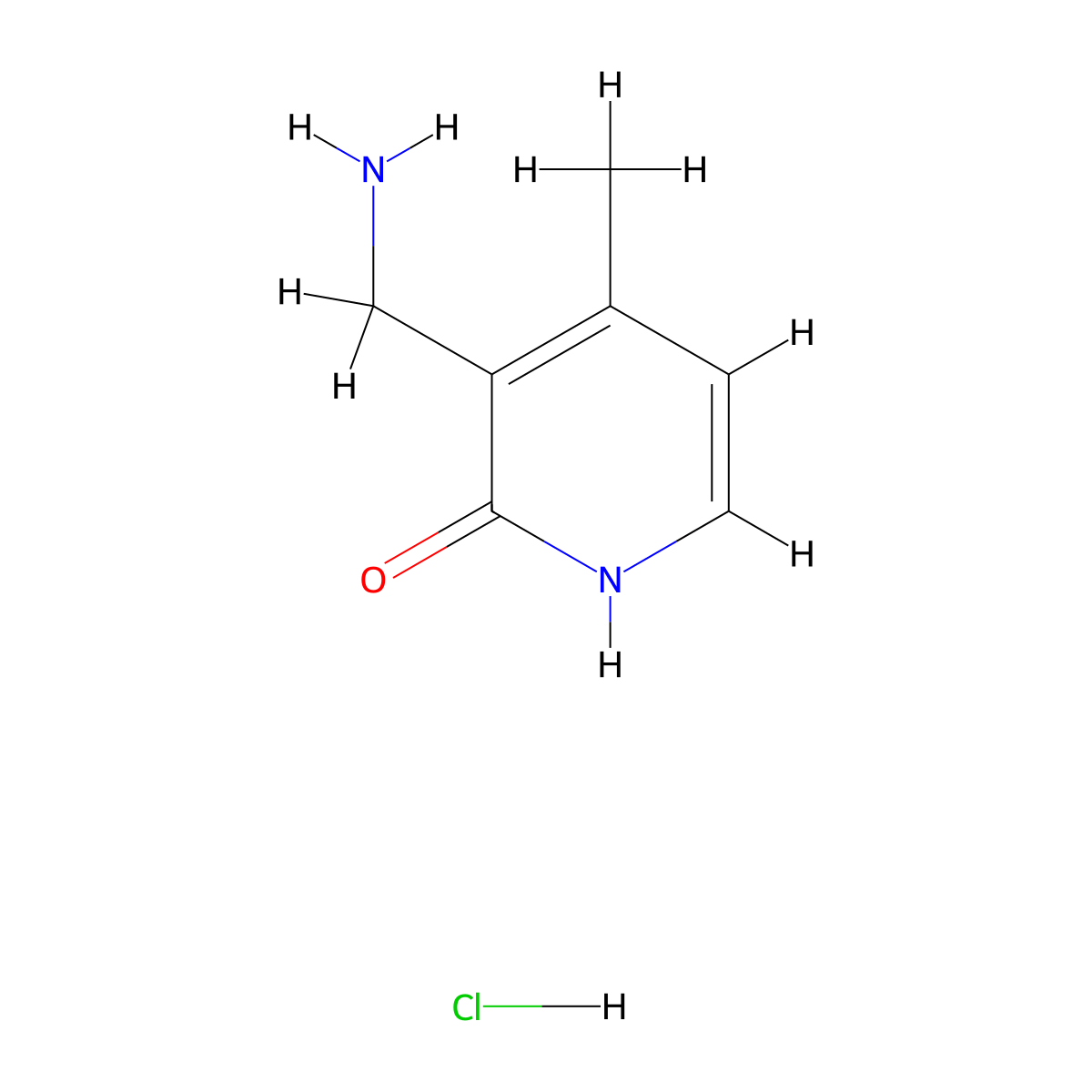 3-(Aminomethyl)-4-methylpyridin-2(1h)-one hydrochloride molecular structure, CAS 2301857-13-4