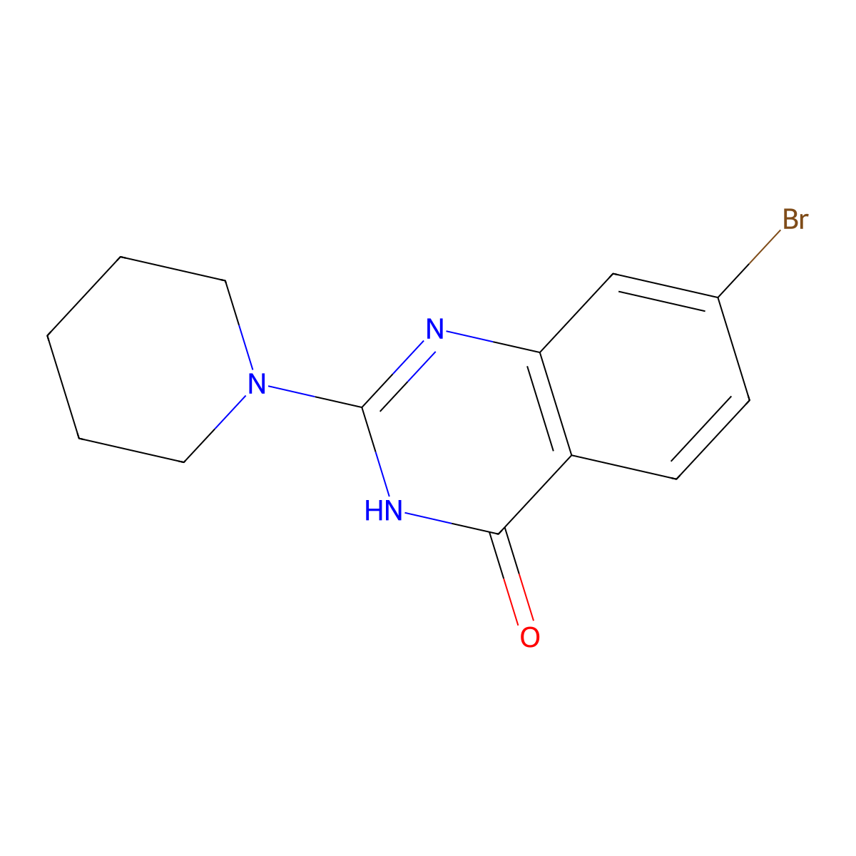 7-Bromo-2-(piperidin-1-YL)quinazolin-4-OL molecular structure, CAS 2301857-93-0