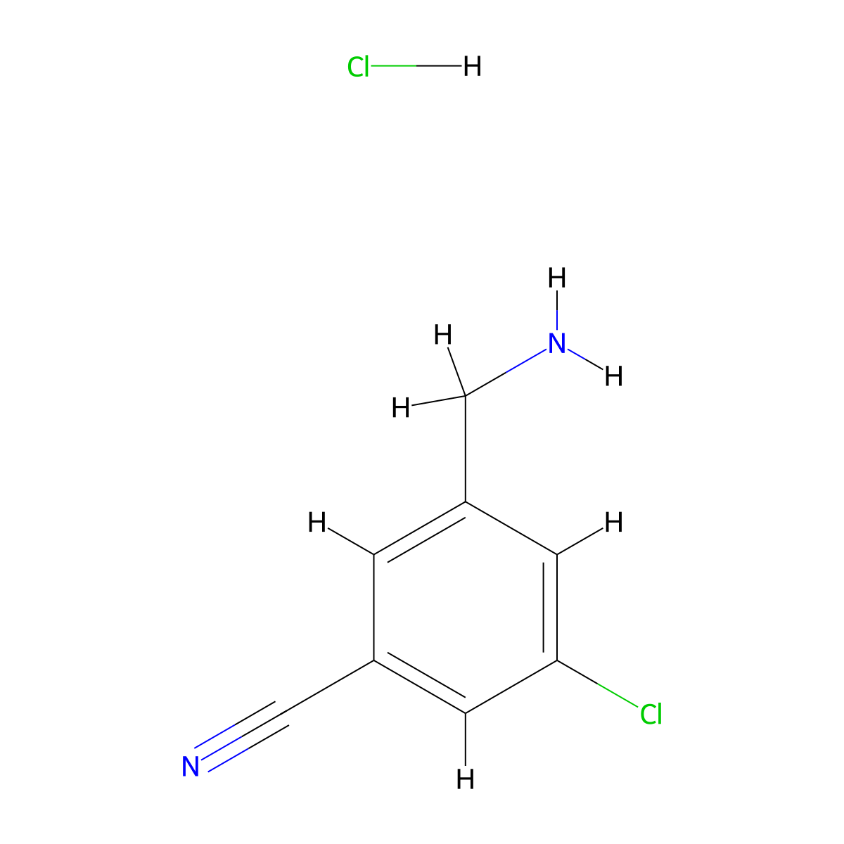 3-(Aminomethyl)-5-chlorobenzonitrile hydrochloride molecular structure, CAS 2301858-03-5