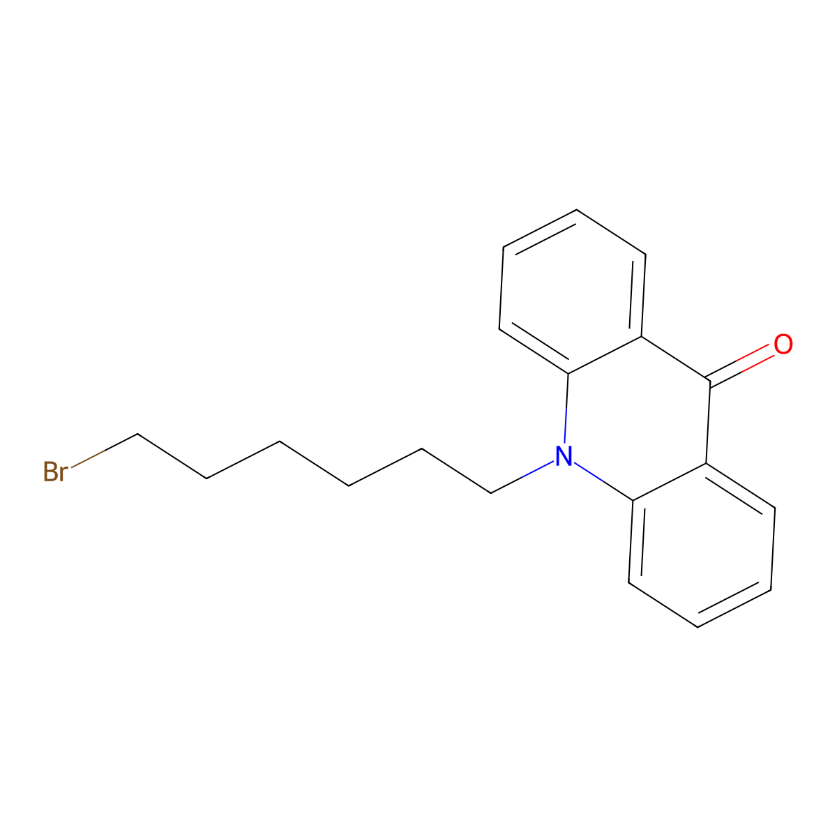 10-(6-Bromohexyl)-9,10-dihydroacridin-9-one molecular structure, CAS 2301865-72-3